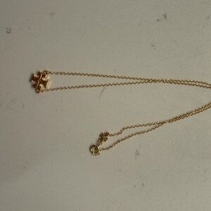 Tory Burch Gold Logo Short Necklace